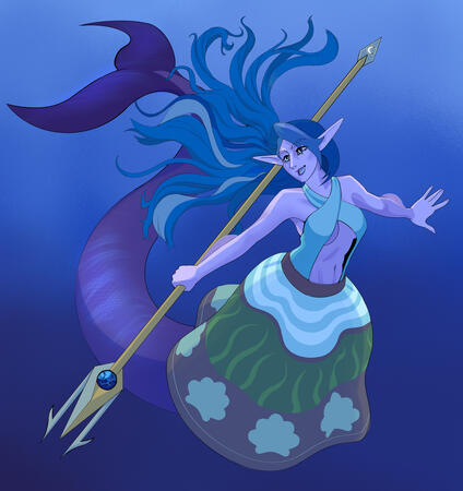 Merfolk Elf Painting