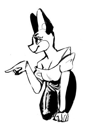 Hyena Girl Doodle