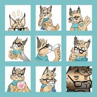 A series of icons made for telegram stickers