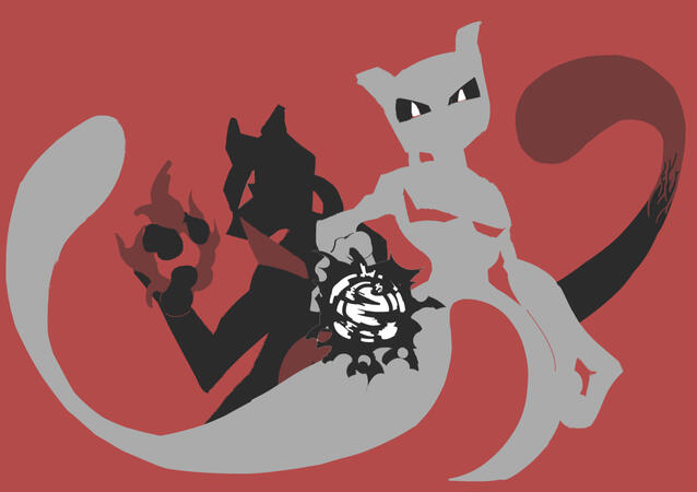Mewtwo and Shadow Mewtwo